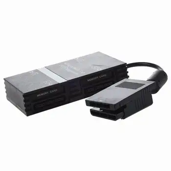 

4 Player Multi Tap Controller & Memory Card HUB For Playstation 2 For PS2 Black