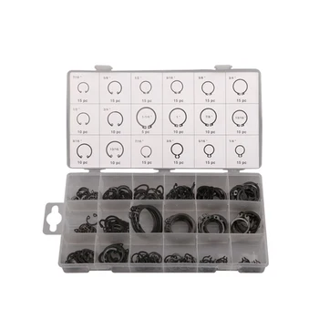 

225Pcs Retaining Circle C-clip Washers Snap Retaining Ring Internal Carbon Steel Assortment Kit With Box