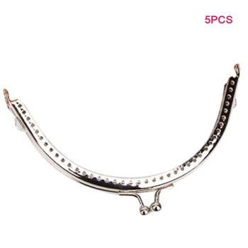 

5pcs Lock Plating Accessories Purse Frame Bags Cluth Kiss Clasp Durable For Wallet Sewing DIY Handbag Making Craft Metal Handle