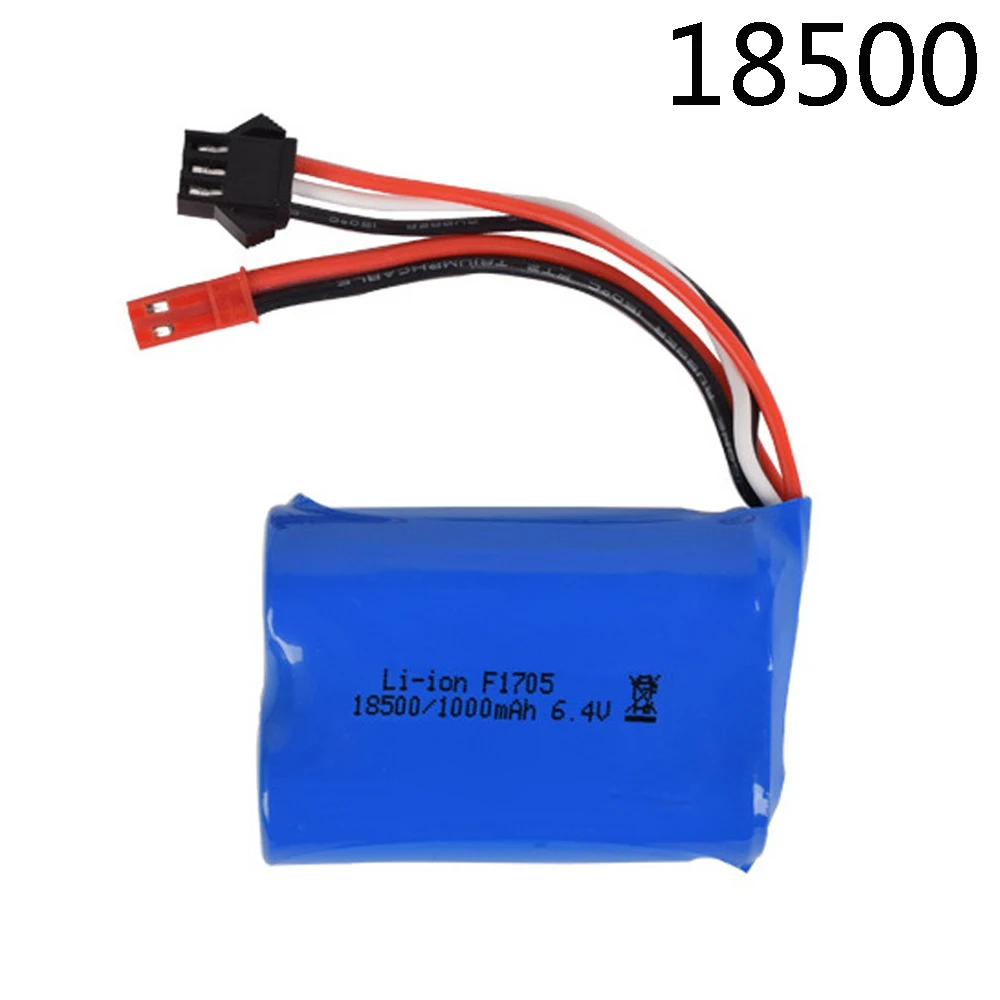6.4V 1000Mah 18500 Lipo Battery For Wltoys A303 A313 A323 A333 1/12 Rc Car Toys Battery Accessories 6.4 V Battery Wholesale