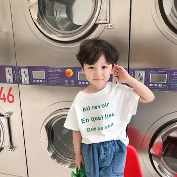 

2020 New Girls Boys T Shirt Cotton Short Sleeve Fashion Kids Top 1-6t PY428