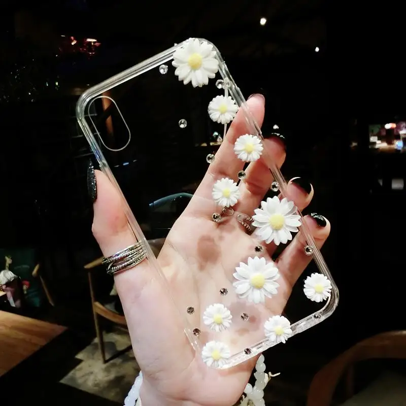 Чехол со стразами и цветами для телефона Apple iphone X XS MAX XR 11 Pro Max 8 7 6S Plus задняя крышка