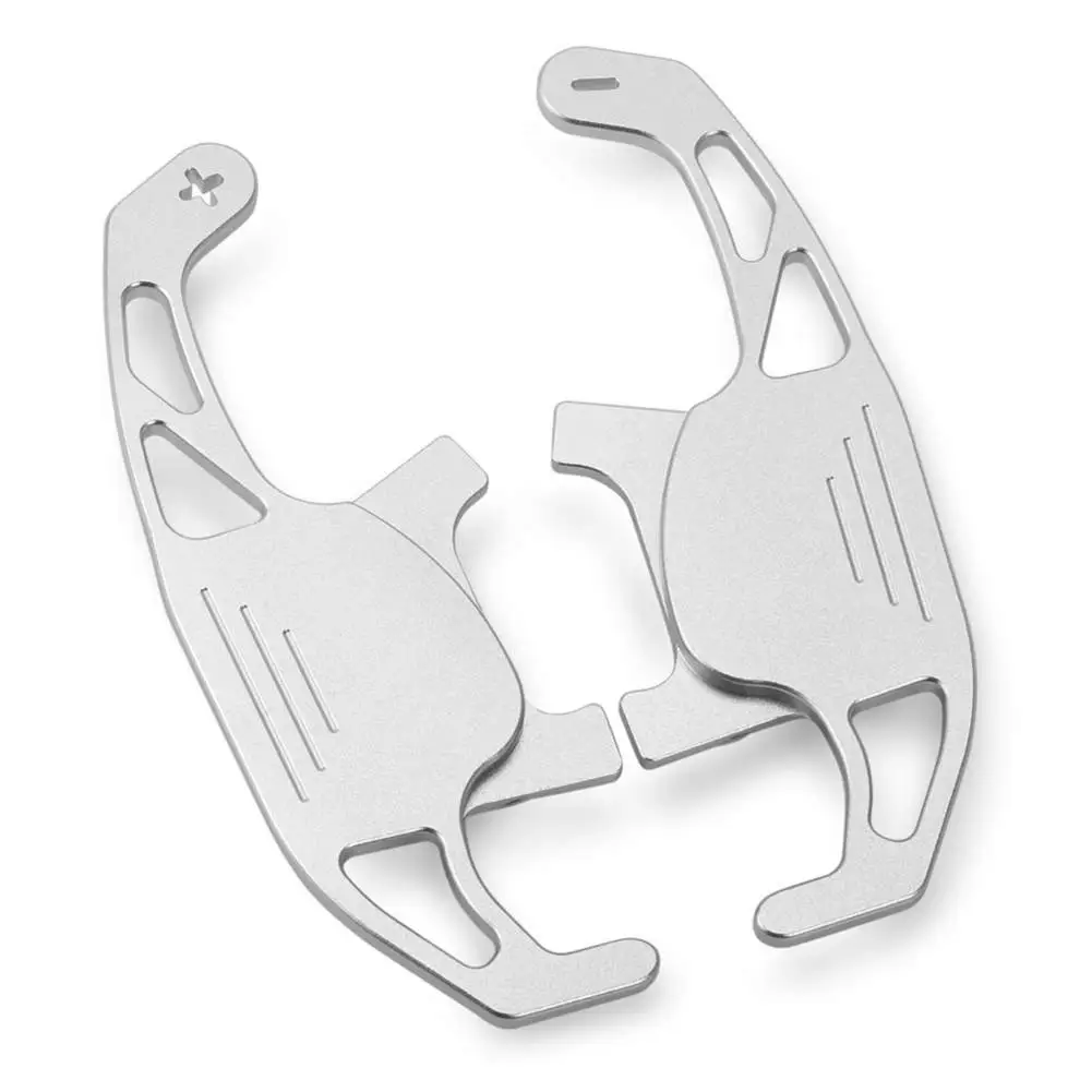 1 Pair Car Steering Wheel Shift Paddle Shift Extended For GOLF GTI R GTD GTE MK7 7 POLO GTI Scirocco - Цвет: Silver