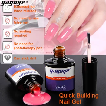 

Yayoge 10ml Builder Gel UV Poly Gel Nail Polish Quick Building Gel Varnish Builder for Nail Art Polygel Soak off US warehouse