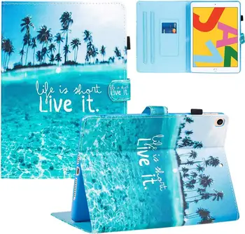 

For iPad 10.2 2019 Case Colorful Stand PU Leather Case for Apple iPad 7th Generation A2200 A2198 A2232 Tablet Funda Capa Cover