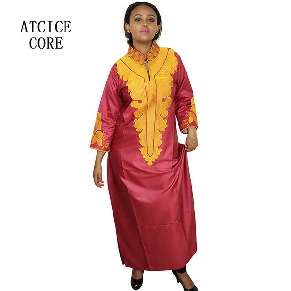 African Dresses For Women Dashiki  Dresses Bazin Riche Traditional African Clothing Long Sleeve For Ladies Without Scarf  LA018# african traditional attire Africa Clothing