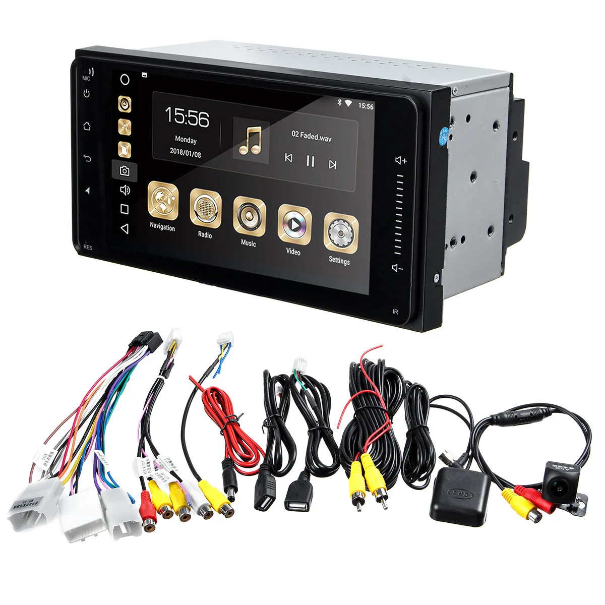  Android 8 Universal Auto Multimedia-Player 7 ''2DIN Stereo Radio Player für Toyota mit AHD Kamera W