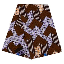 Красивый узор Африканский Анкара напечатанный воск настоящий голландский воск хлопок лучшее качество швейный материал для вечернего платья 6 ярдов