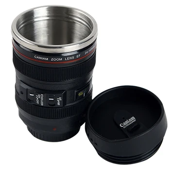 

Stainless Steel Coffee Mugs Travel Coffee Tea Cup Mug Lens Creative Cup SLR Camera EF24-105mm Coffee Lens Mug 1:1 Scale