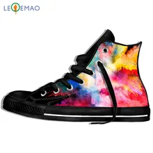 Прогулочные парусиновые ботинки; дышащая обувь; новейшая модель; Цвет галстук-бабочка; Harajuku; Мужская Удобная спортивная обувь; классические кроссовки