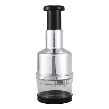 

Pressing Onion Garlic Vegetable Food Slicer Chopper Cutter Peeler Grater Black+Silver