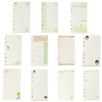 

A6 Cute colorful diary refills spiral notebook replace color core loose leaf stationery gift school planner ring binder paper