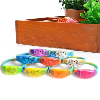 

Voice Activated Sound Control LED Luminescence Camouflage Bracelet Silicone