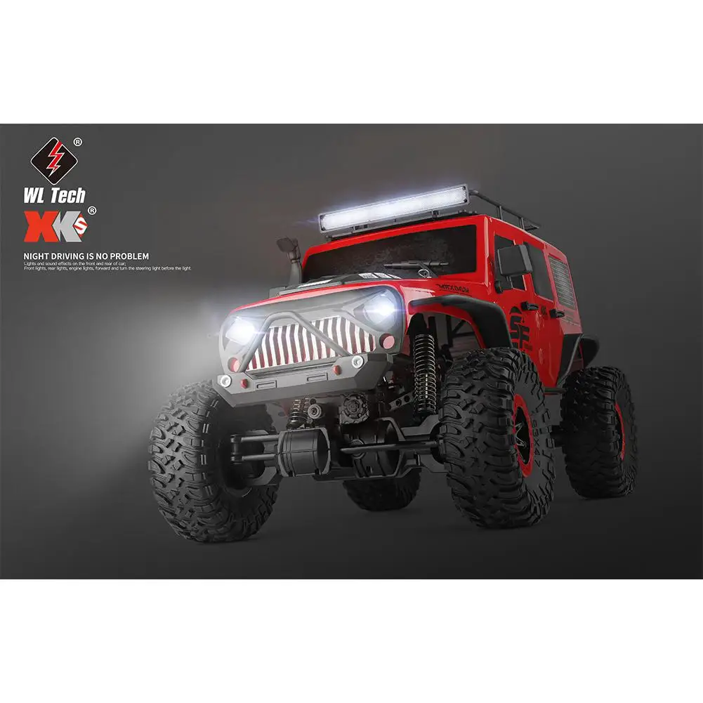 Wltoys 104311 1/10 2,4G 4WD Rc автомобиль Рок Гусеничный восхождение автомобиля w/светодиодный светильник RTR модель