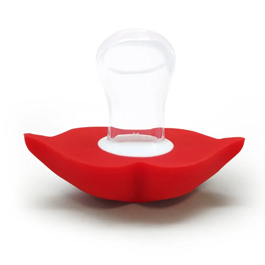 Food Grade Silicone Baby Pacifier Lip Mouth Shape Infant Toddler Baby Soother Teether Funny Nipple Feeding Orthodontic Teat