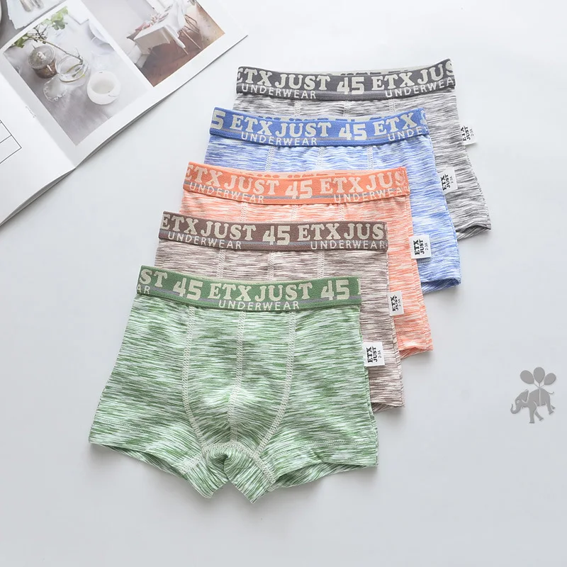 ETX High-End Boxed CHILDREN'S Underwear Cotton BOY'S Underwear Four Corners Knicker Boxer Hot Pants 2-20-Year-Old Big Kid