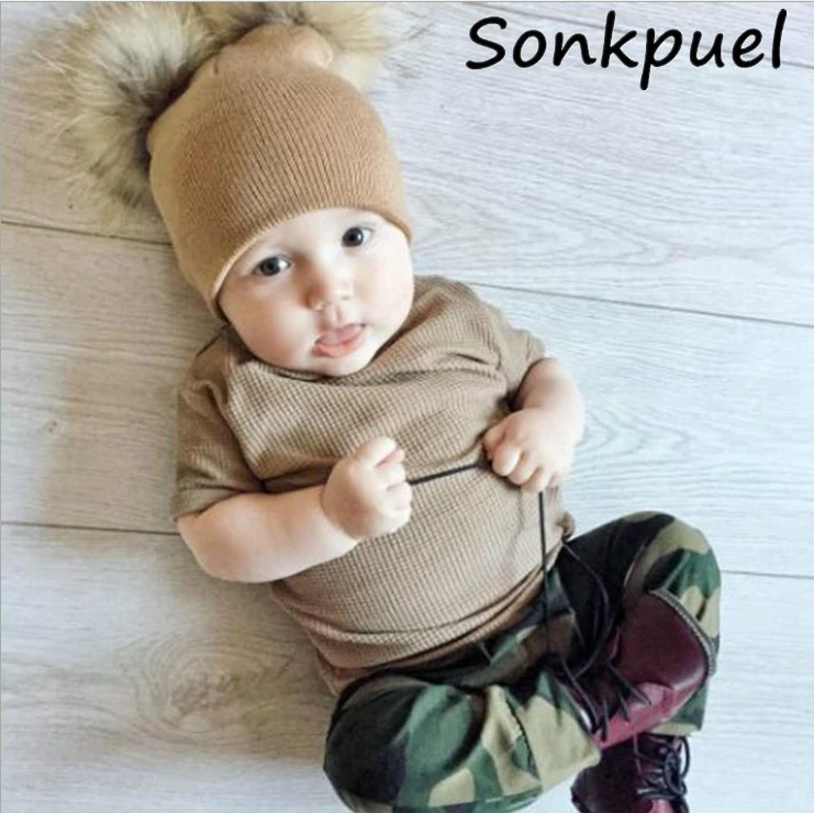 Cute Toddler Kids Girl&Boy Baby Infant Winter Warm Turban Fur Pom Hat Beanie Cap