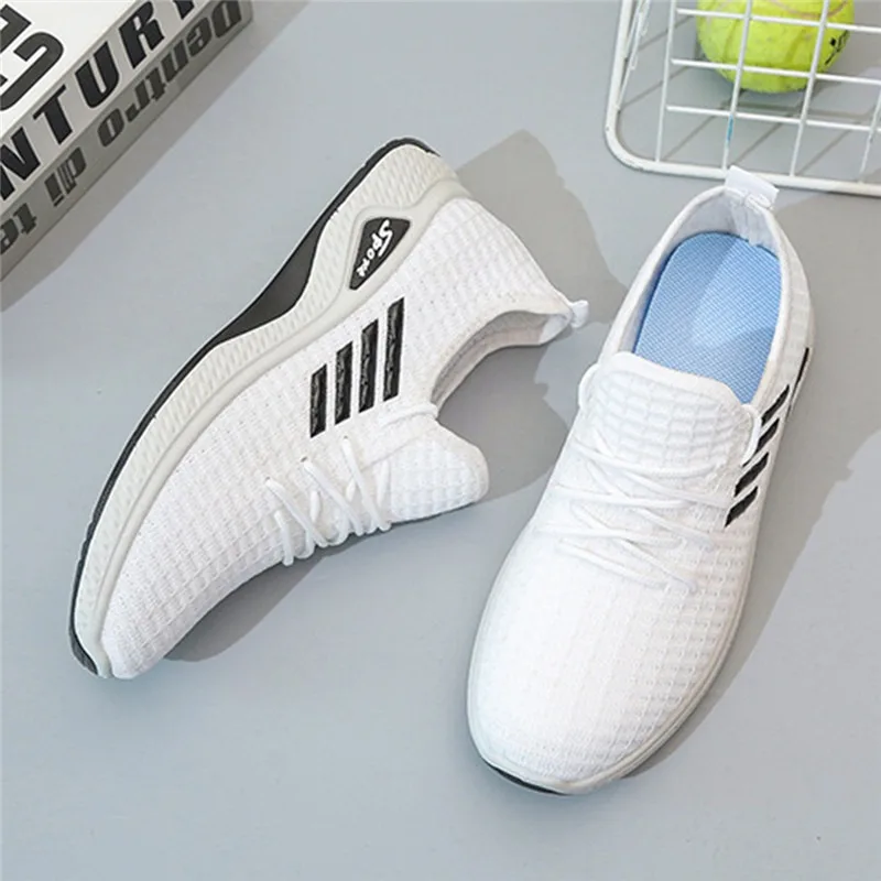 Vulcanize Shoes Sneakers Women Ladies Slip-On Knit Solid Color For Female Sport Mesh Casual 2021 | Обувь