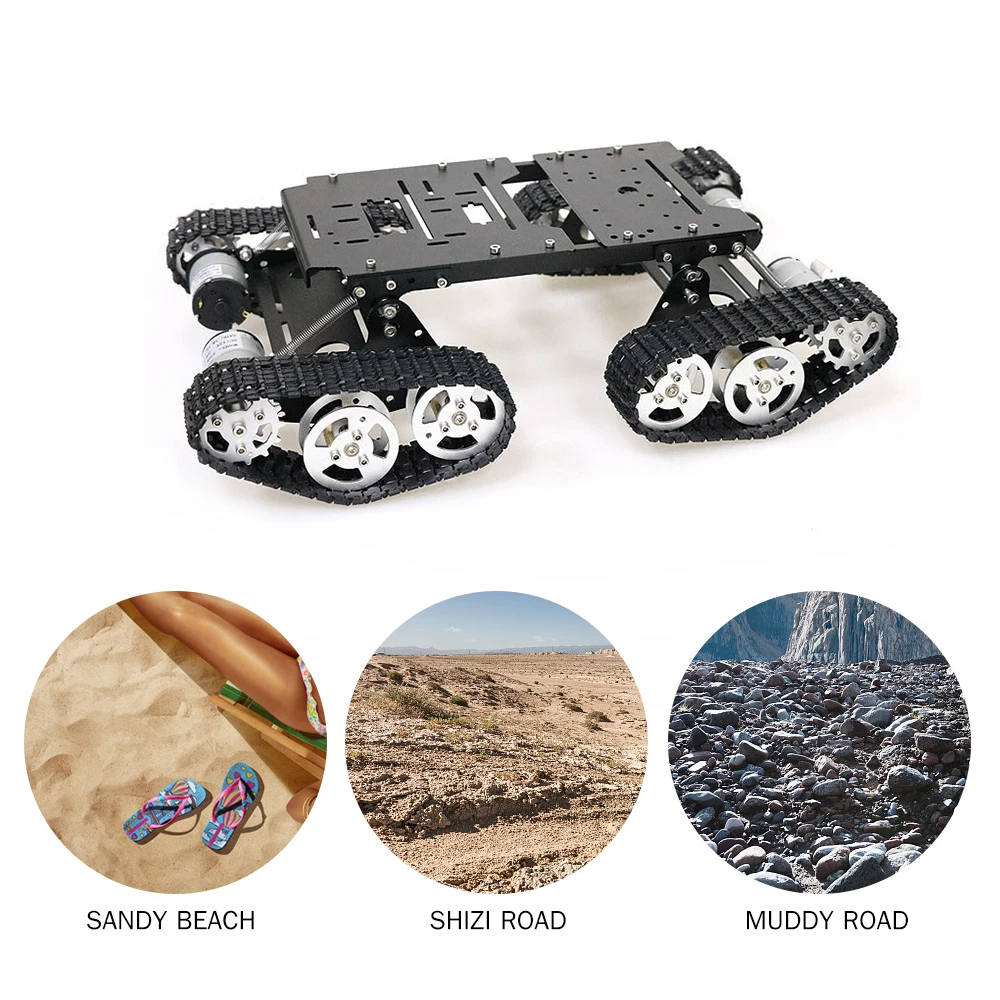 Умный автомобиль робот Платформа 4WD Робот Танк шасси комплект амортизирующий DIY
