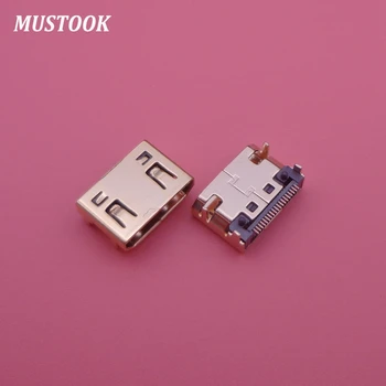 

10pcs Mini HDMI Female Connector SMD 19pin Reflow Solderable right angle surface mound PCB Rohs New