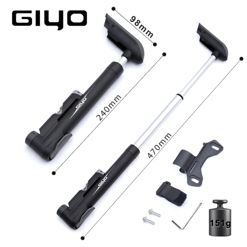 Насос для горного велосипеда GIYO GP 41S сделано в Тайване аксессуары велосипедов (A/V)