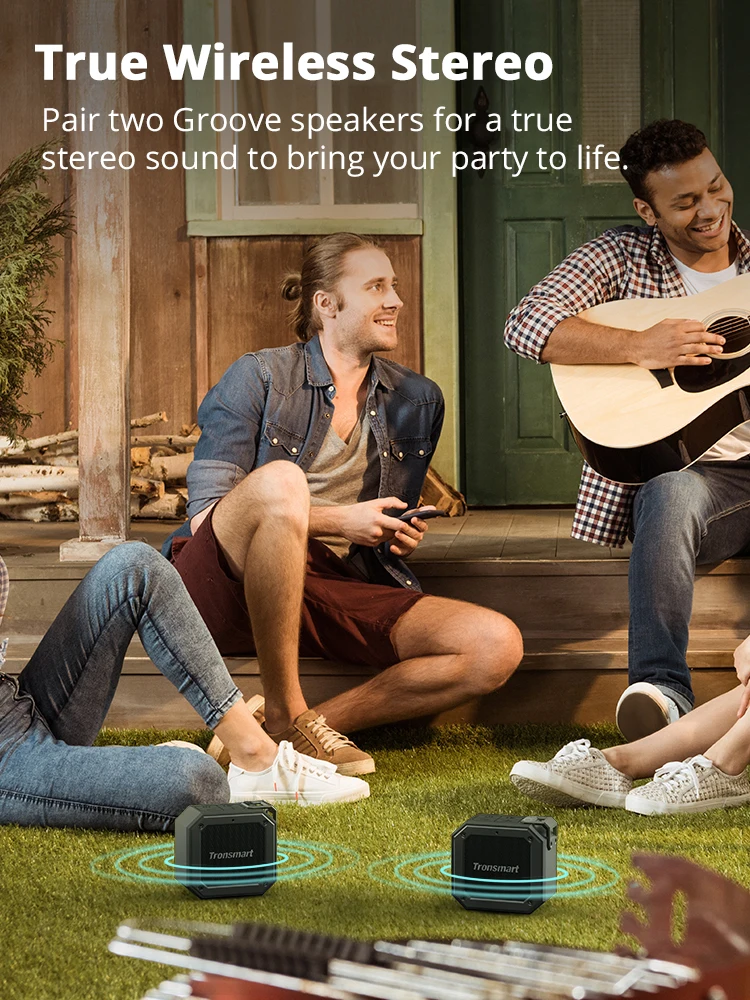 Tronsmart Element Groove (Force Mini) Bluetooth 5.0 Portable Speaker with IPX7 Waterproof, Superior Bass, Voice Assistant Tronsmart Element Groove (Force Mini) Bluetooth 5.0 Portable Speaker with IPX7 Waterproof, Superior Bass, Voice Assistant