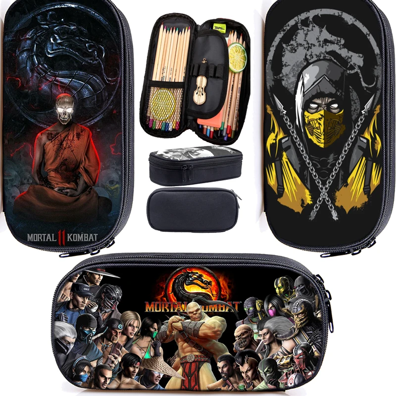 Скорпион в Mortal Kombat X маска Карандаш Чехол косметический чехол s для маленьких