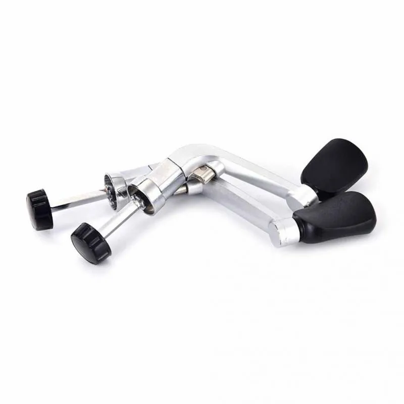 Spinning Reel Handle Metal Fishing Spinning Reel Crank Handle Replacement Part with Plastic Rotatable Grip Knob