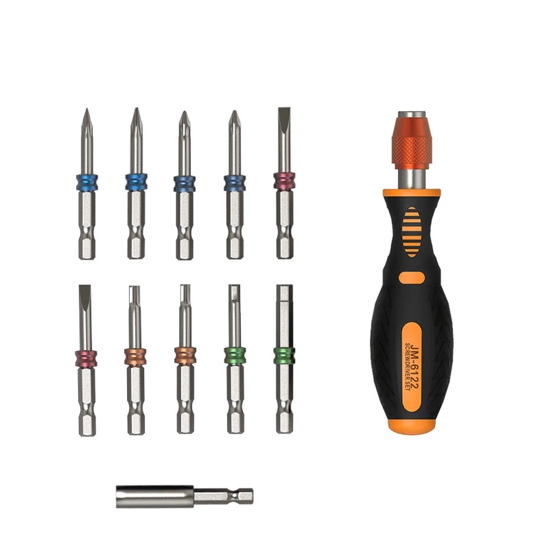 Набор отверток с цветным кольцом сделай сам длинным отверстием для дома набор