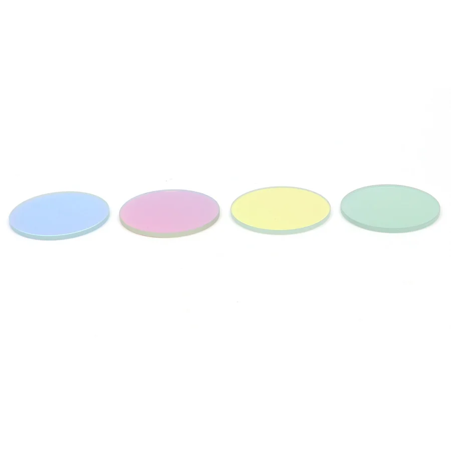 UV Filter 2PCS 41.8mm x 2mm White Green Yellow Red Blue color coated Glass Lens for Q5 L2 T6 LED C8 C10 C12 Flashlight