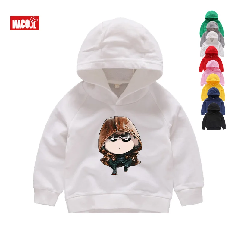 Детские толстовки с капюшоном магазин с фабрики Crayon Shin Chan милый Аниме толстовки для мальчиков/девочек повседневные забавные мужские футболки можно настроить
