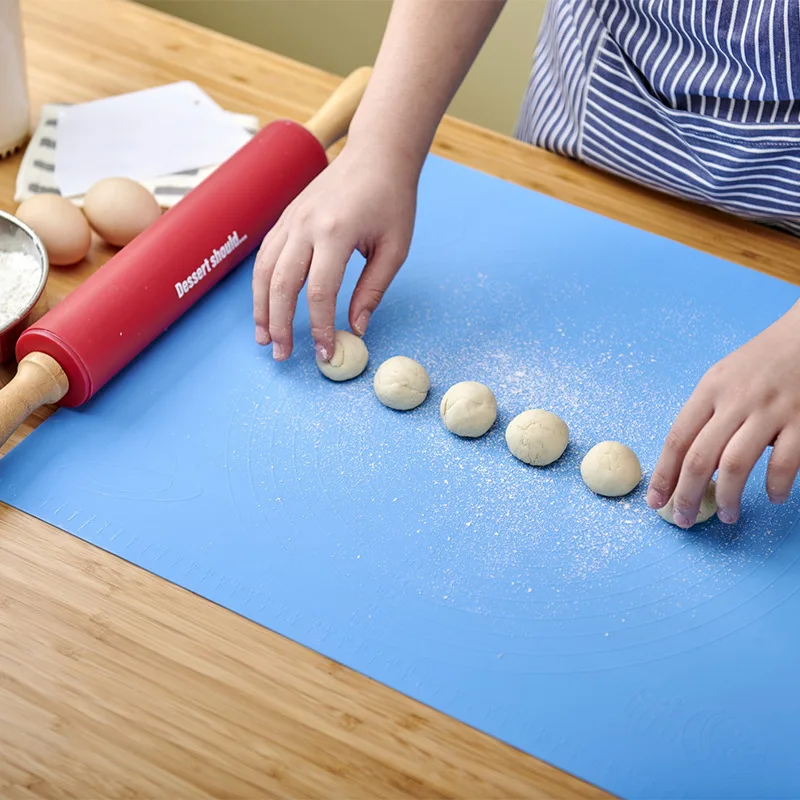 50x40cm Large Silicone Mat Non-stick Kneading Dough Pastry Rolling Mat  Baking Pads Kitchen Tools Pizza