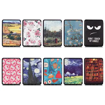 

TPU Soft Case For Amazon Kindle Paperwhite 4 Smart Cover Painting eBook Case for Kindle Paperwhite4 with Auto Wake/Sleep
