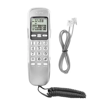 

Mini Wall Telephone Dual Caller ID LCD Display Landline Phone For Home Hotel Brand New And High Quality