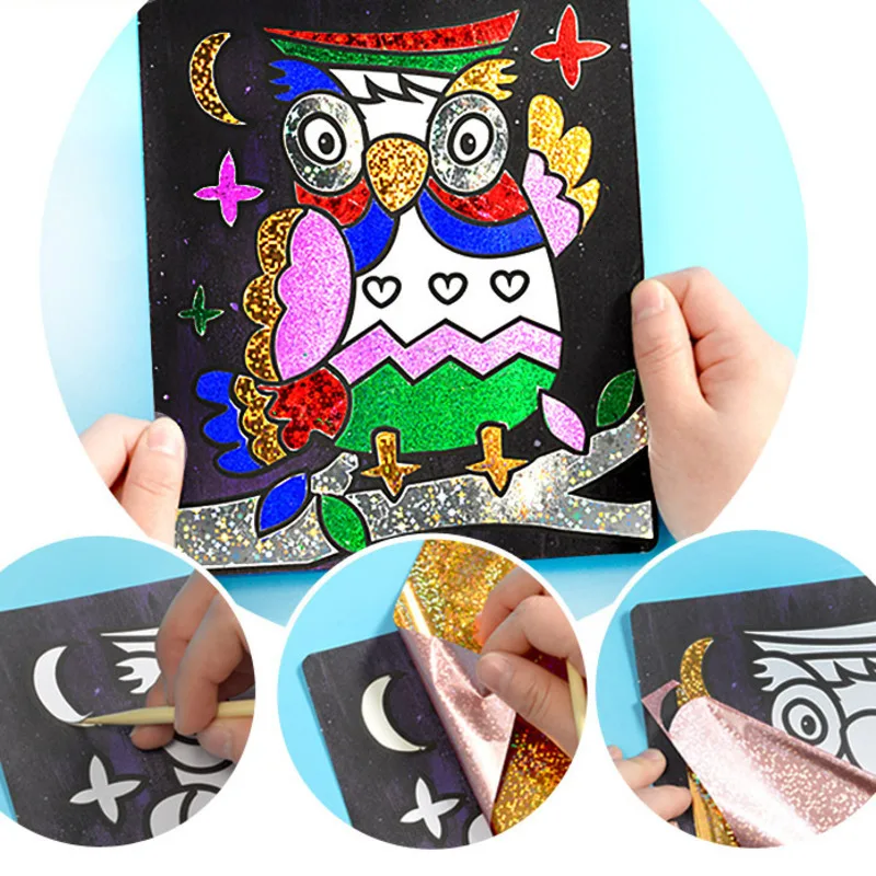 9pcs DIY Magic Art Sticker Painting for Kids Arts Cute Cartoon Creative  Stickers for Children Gift - AliExpress