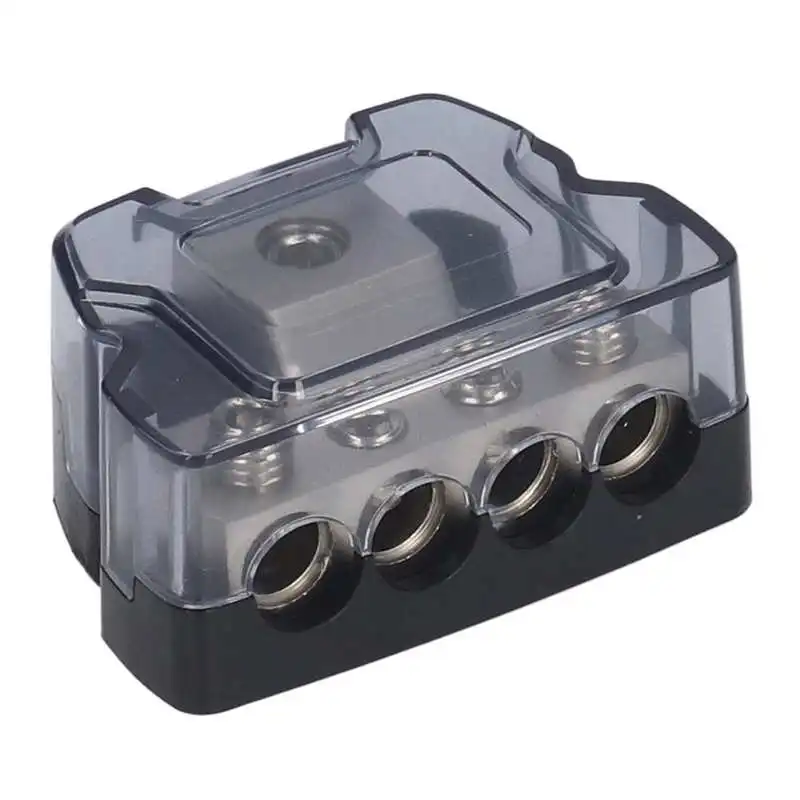 4 Way Power Distribution Block Amp Holder Ground Distributor Splitter Car Audio Amplifier power distribution block