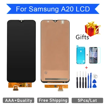 

5Pcs AAA +++ Incell With Frame Display For Samsung Galaxy A20 A205 A205F LCD Touch Screen Digitizer No Dead Pixel LCD Free Shipp