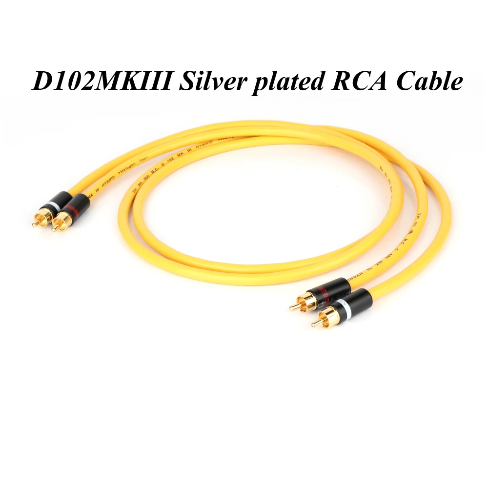 Пара X41218 Hifi аудио D102MKIII посеребренный RCA кабель | Электроника