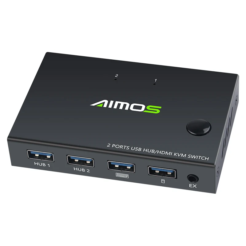 Новый выход 4K USB HDMI KVM переключатель видео дисплей сплиттер для 2 ПК клавиатура