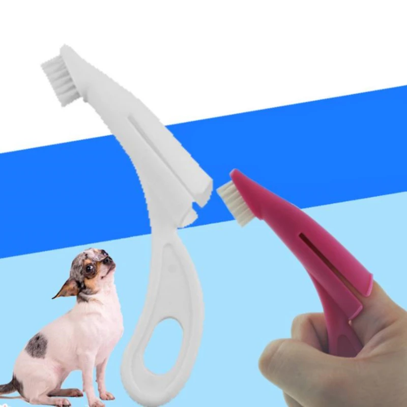 1Pcs Pet Finger Toothbrush Teddy Dog Brush Bad Breath Tartar Teeth Tool