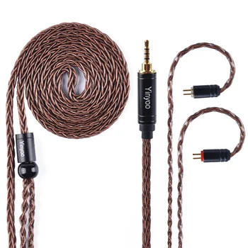 

Honesum 8 Core Pure Copper Cable 2.5/3.5/4.4mm Balanced Cable With MMCX/2pin Connector KZ AS10 ZSN PRO C12 CA16 BL-05 BL-03