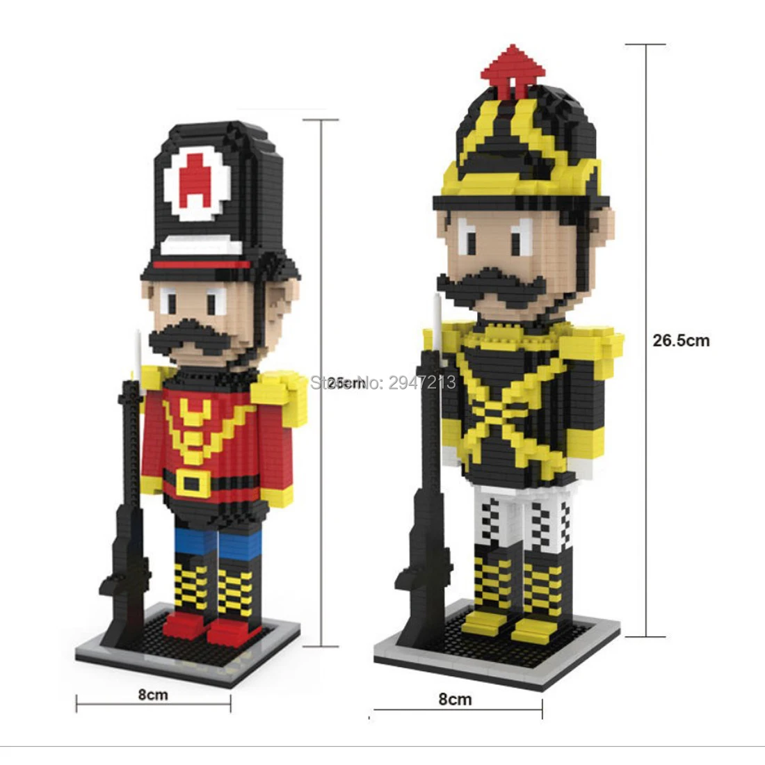 

hot LegoINGlys creators Classic nutcracker soldiers dwarf figures model mini micro diamond Building blocks nano bricks toys gift