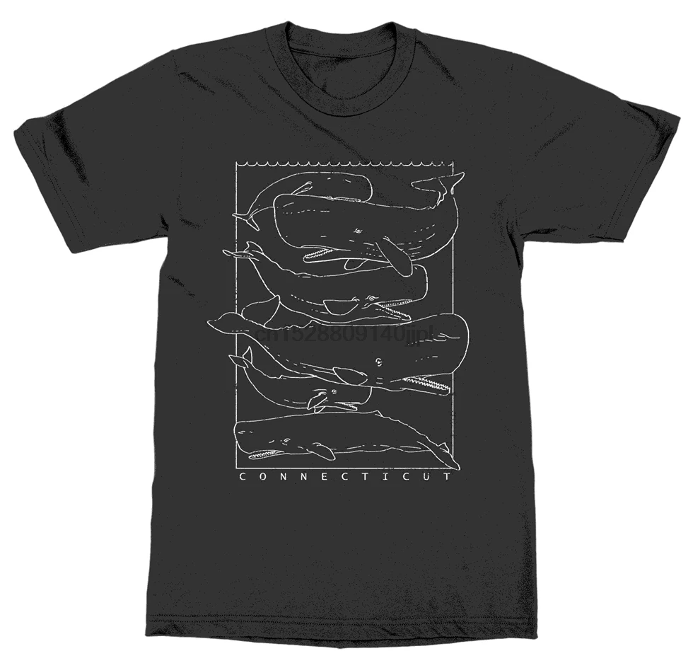 Connecticut Whales T-Shirt Usa United States Of America Patriot Capital Nation Summer O Neck Tops Tee Shirt |