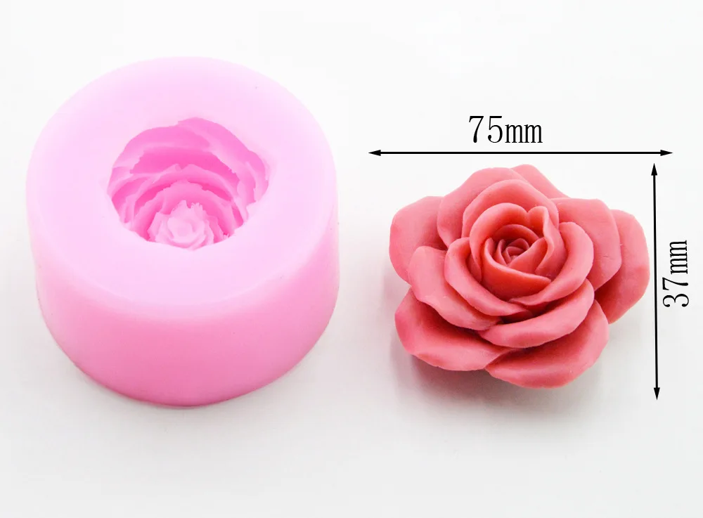 Новая 3D Цветочная форма для мыла большого размера помадка в форме розы торт Силиконовая форма DIY шоколадное печенье День рождения Свадебные украшения