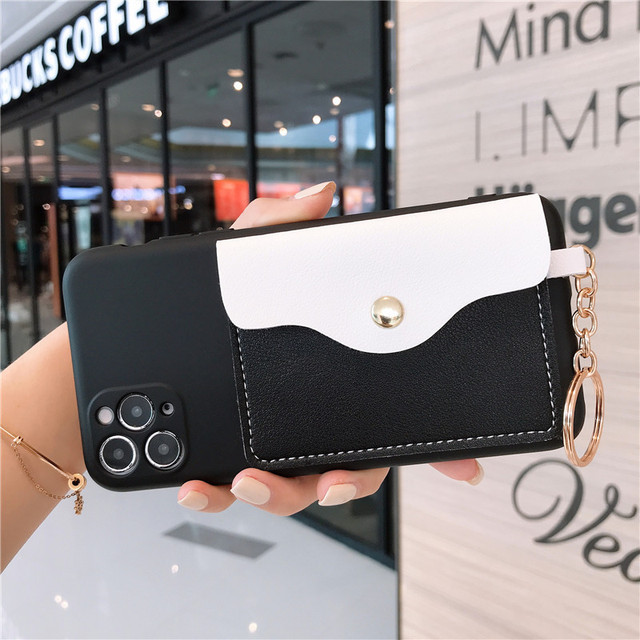 Wallets Card Bag Phone Case For iPhone 13 12 Pro Max Mini 11 Pro Max X XR XS 7 8 Plus SE 2020 Soft Silicone Back Cover
