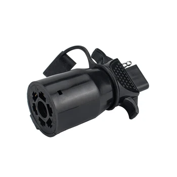 

12V Trailer Adapter 7 Way RV Blade Style to 4 Way Flat Plug with Dust Cover Convenient Replace Car Accessories