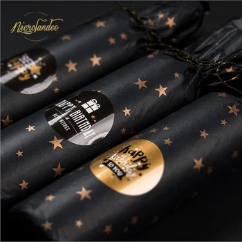 

NICROLANDEE Printed Patterned Tissue Wrapping Paper, Metallic Gift Wrapping Tissue Paper for DIY Crafts Party Decor Gifts Making