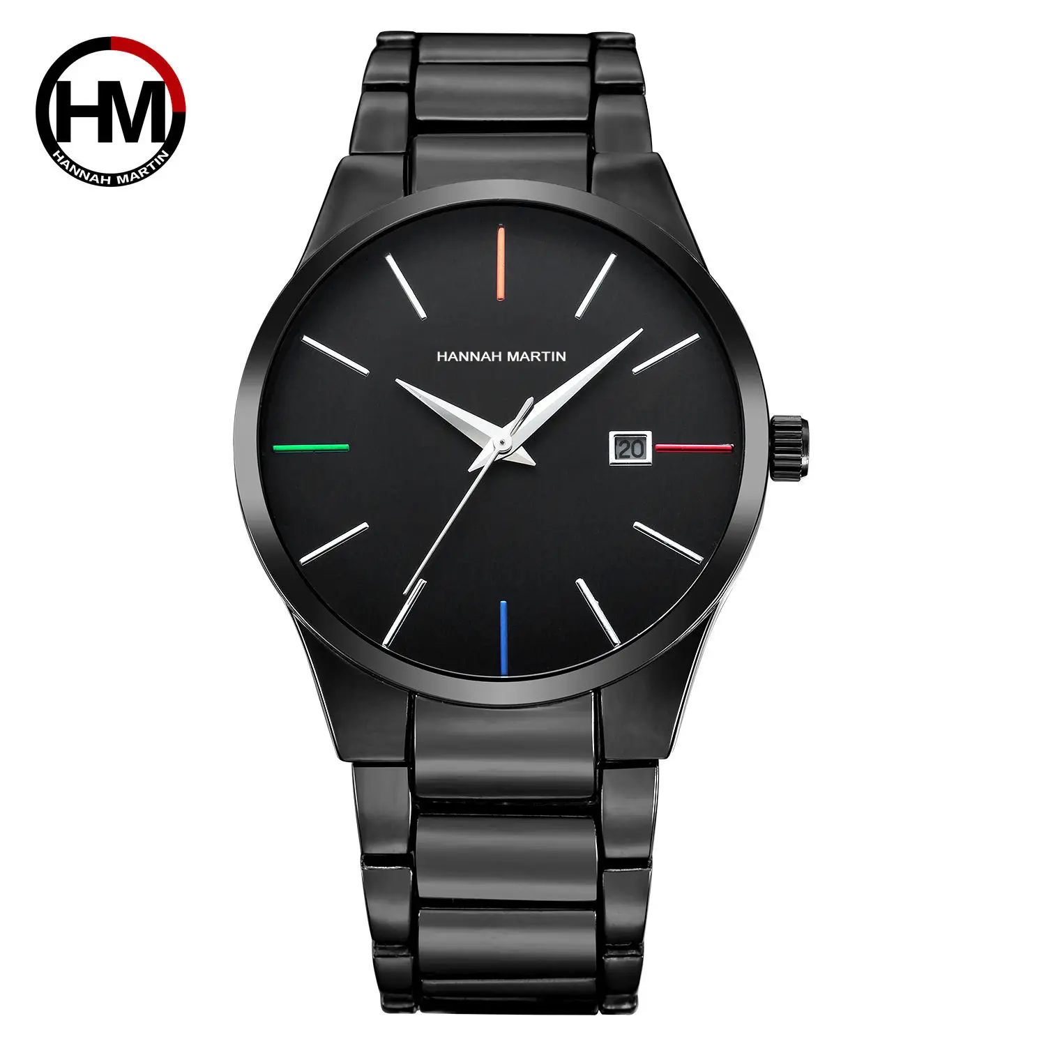 

HM Men Watch Luxury Brand Calendar Quartz Business Waterproof Stainless Steel fashion Wrist Watch Man Clock relogio masculino