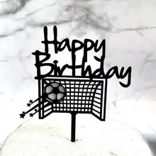 1 Набор крутой футбольный акриловый Топпер для торта креативный футбольный Топпер для торта «С Днем Рождения» для мальчиков спортивные вечерние украшения торта подарок