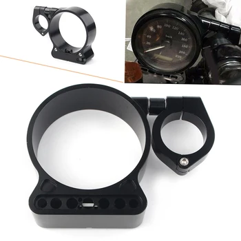 

39mm Motorbike Side Mount Speedometer Relocation Bracket 16" For Harley Sportster XL883 XL1200 XL 883 1200 2004-2014 CNC Black